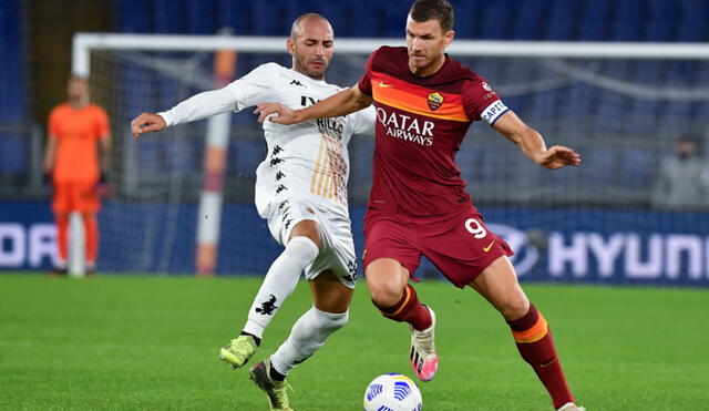 Edin Dzeko anotó 119 goles en 260 encuentros con la Roma. foto: AFP