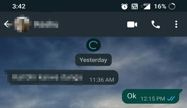 Última versión de WhatsApp incluye un fallo que no permite el acceso a mensajes antiguos. Foto: Twitter