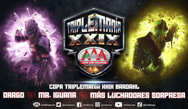 Triplenanía 2021 tendrá lugar en el Arena Ciudad de México este sábado 14 de agosto. Foto: Twitter/Lucha Libre AAA Worldwide