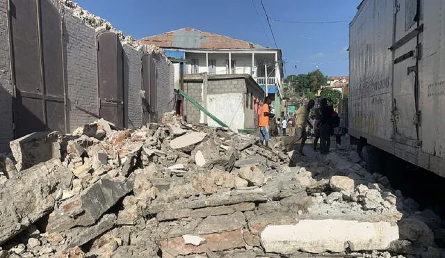 El fuerte sismo en Haití causó graves daños en edificaciones del país centroamericano. Foto: AFP