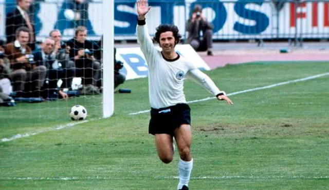 Gerd Müller anotó 68 goles en 62 partidos con Alemania, selección con la que obtuvo el Mundial de 1974 y la Eurocopa de 1972. Foto: difusión
