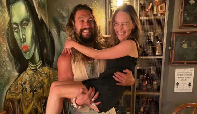Jason Momoa y Emilia Clarke, protagonistas de Game of thrones, emocionados por reunión. Foto: Emilia Clarke/ Instagram