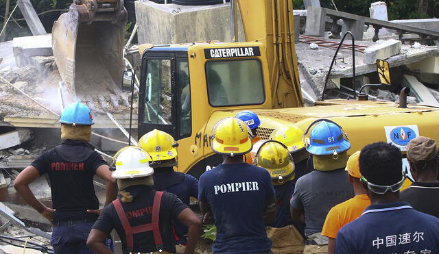 Los esfuerzos para ayudar a las víctimas podrían verse obstaculizados a medida que se acerca la tormenta tropical Grace. Foto: Stanley Louis / AFP