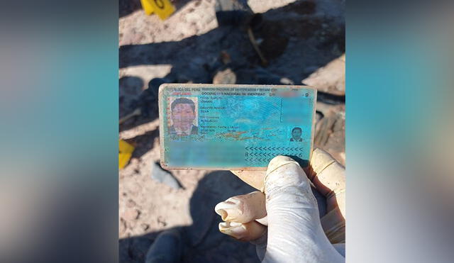 Víctima portaba sus prendas de vestir, un celular, un juego de llaves, una billetera que contenía una licencia de conducir y un DNI. Foto: PNP