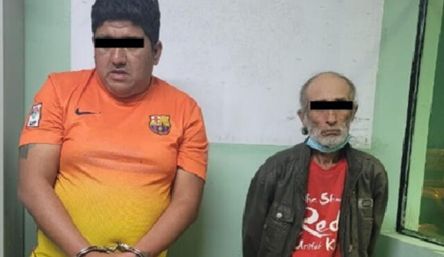José Medina y Luis Vargas fueron intervenidos con “ketes” de PBC. Foto: PNP