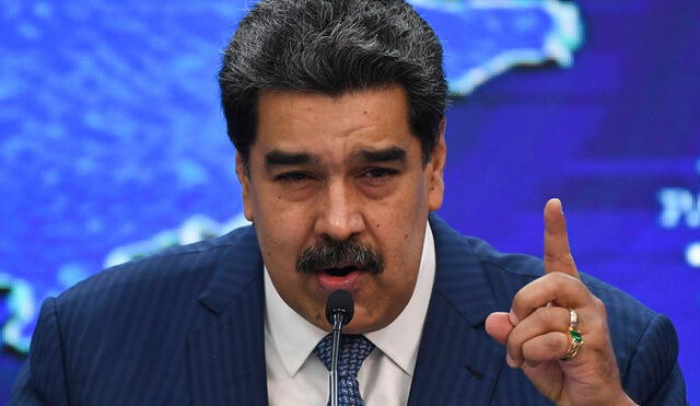 “Estamos preparados para diálogo con el gobierno de EE. UU., pero ellos tienen que ceder en su arrogancia, en su odio y en su desprecio”, expresó Nicolás Maduro este lunes 16 de agosto. Foto. AFP