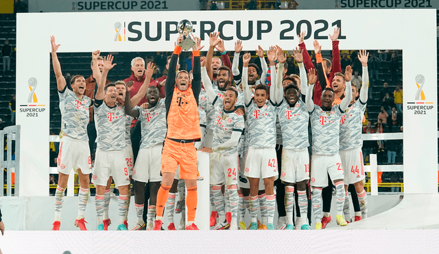 Bayern Múnich se consagró por novena oportunidad con la Supercopa Alemana. Foto: AFP