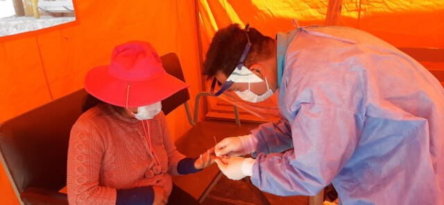 Pruebas son realizadas por personal de la Microred de Salud Cotahuasi. Foto: difusión