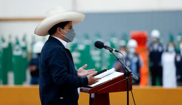 Pedro Castillo participó este viernes en la inauguración de la central de oxígeno Respira Loayza del Hospital Arzobispo Loayza. Foto: Presidencia del Perú