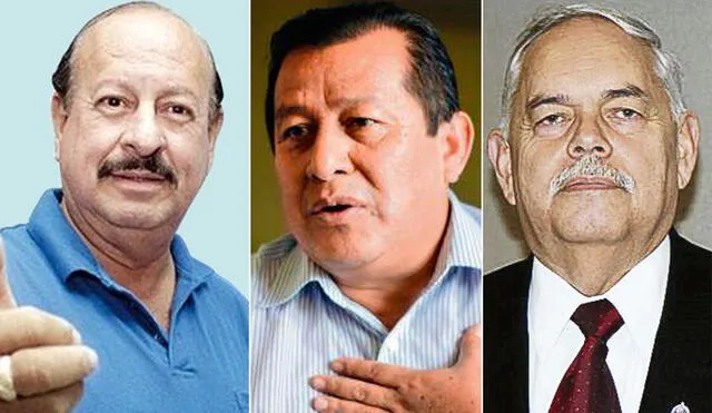 De izquierda a derecha. Elera, Salhuana y Montoya tienen investigaciones abiertas en el Ministerio Público. Foto: composición / difusión