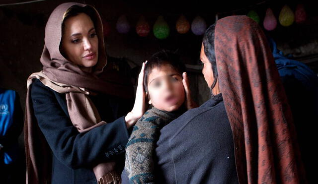 Angelina Jolie alza su voz de protesta contra el conflicto que se vive en Afganistán. Foto: AFP