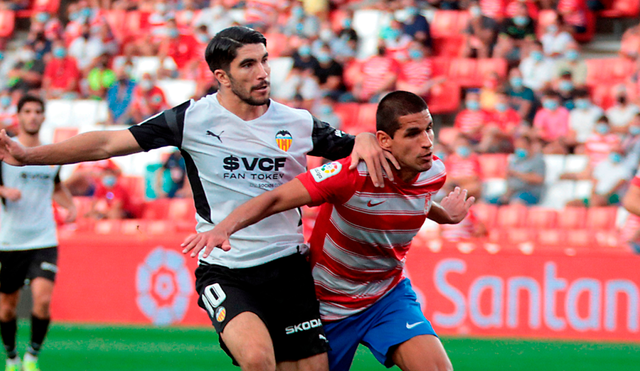 Luis Abram disputo los primeros 45 minutos ante el Valencia. Foto: EFE
