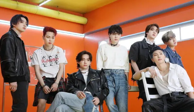 Grupo coreano BTS en imagen promocional de "Permission to dance", su más reciente éxito musical. Foto: BIGHIT MUSIC