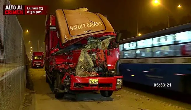 Camión que se dirigía al Mercado Mayorista sufrió impacto y dejó el saldo de un muerto. Foto: captura Latina