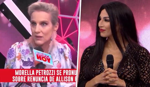 Morella Petrozzi indignada por reacción de Allison Pastor en Reinas del show. Foto: captura de América TV