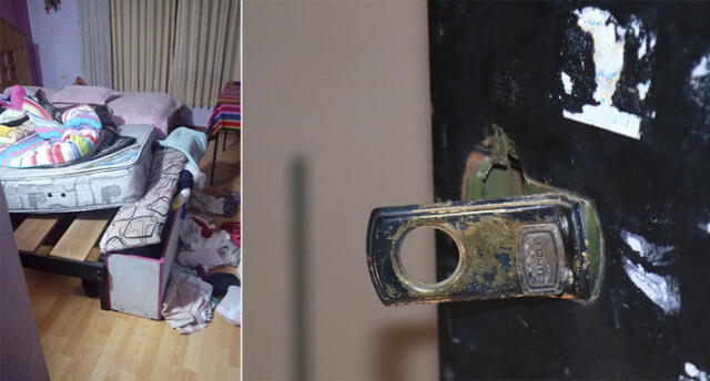 Víctima de robo encontró las chapas de sus puertas rotas. Foto: difusión