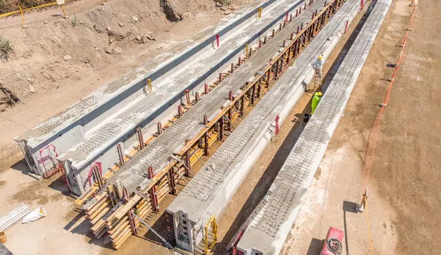 El nuevo puente Virú será más resistente debido a 32 pilotes que lo sostienen. Foto: Aunor.