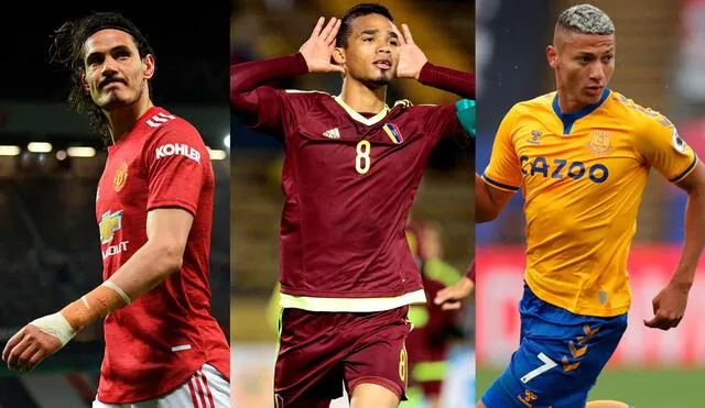Edinson Cavani, Yangel Herrera y Richarlison están entre los jugadores que no chocarán con la selección peruana por decisión de la Premier League. Foto: composición/EFE/AFP