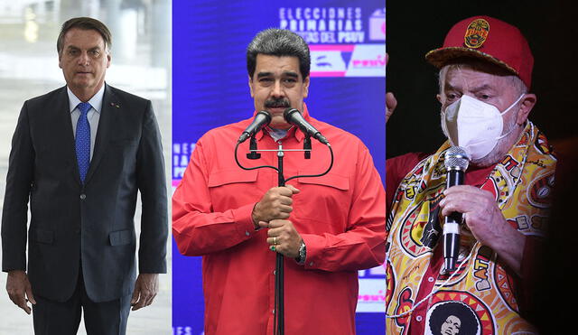 Lula comparó a Jair Bolsonaro con Nicolás Maduro. Foto: composición/AFP