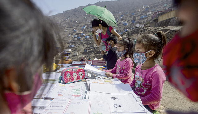 En crisis. La educación pública ha sido declarada en emergencia. Los aprendizajes de los niños han retrocedido al 2012. Foto: John Reyes/La República