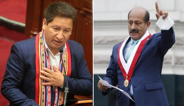 Héctor Valer formaba parte de Renovación Popular, pero renunció a la bancada y ahora integra el grupo parlamentario Somos Perú-Partido Morado. Foto: composición/La República