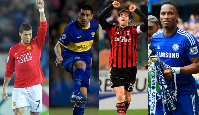 Cristiano Ronaldo, Riquelme, Kaká y Drogba protagonizaron algunos de los regresos más sonados. Foto: composición/AFP