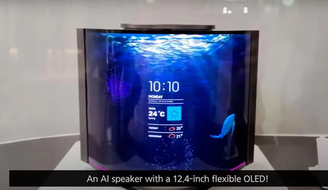 El Samsung AI Speaker fue presentado por la compañía en el evento IMD 2021 que se realiza en Corea del Sur. Foto: Computer Hoy