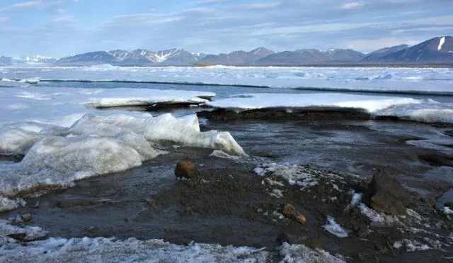 El islote, aún sin nombre, se encuentra al norte de Oodaaq, una isla de Groenlandia considerada hasta ahora la elevación de tierra más septentrional del planeta. Foto: Copenhaguen University/Morten Rasch