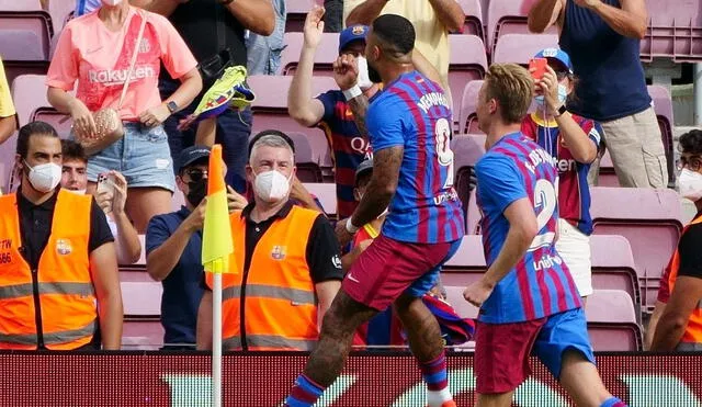 Depay marcó su segundo gol con camiseta del FC Barcelona. Foto: LaLiga