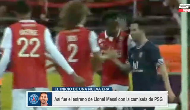 Lionel Messi ingresó a los 65 minutos del complemento por Neymar. Foto: captura ESPN