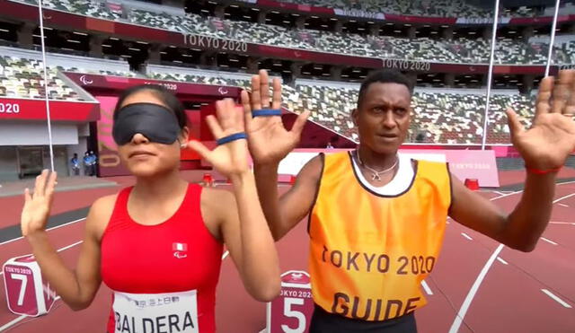 Baldera también disputó los 400 metros T11 en Tokio 2020, ubicándose en la décima posición. Foto: captura Paralympic Games