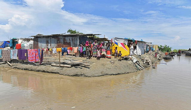 Cientos de miles de personas afectadas en India por las inundaciones. Foto: AFP