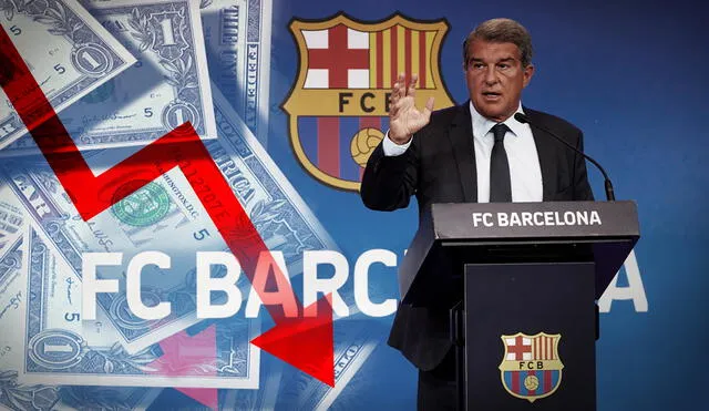 Cuando Laporta anunciaba la salida de Messi del Barcelona, reveló que la deuda del club alcanzaba los 1.350 millones de euros. Foto: EFE composición LR/Jazmín Ceras