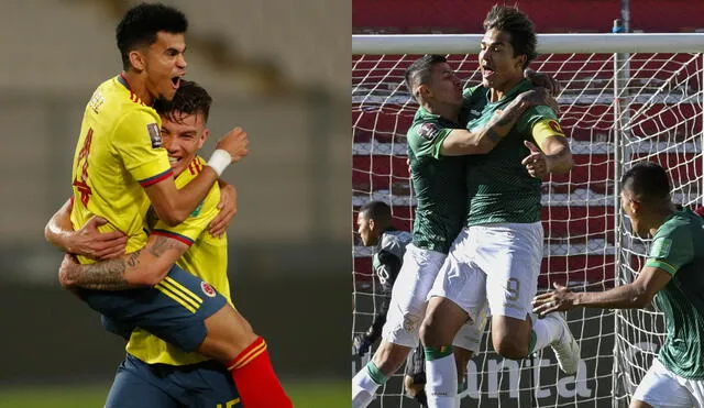 El duelo Colombia vs. Bolivia inicia a las 3.00 p. m. (hora colombiana) del jueves 2 de setiembre. Foto: composición/AFP