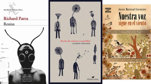 Las portadas de las obras ganadoras en cuento, poesía y narrativa juvenil del Premio Nacional de Literatura 2021.