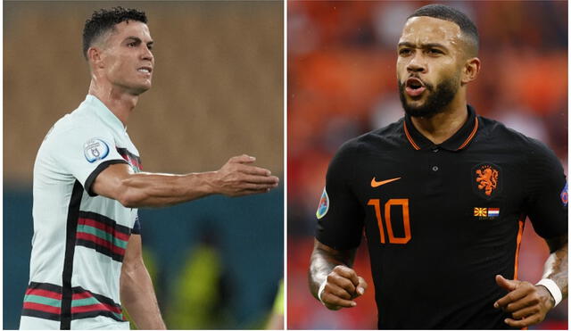 Cristiano Ronaldo y Memphis Depay buscan asegurar el camino de sus selecciones al Mundial Qatar 2022. Foto: AFP