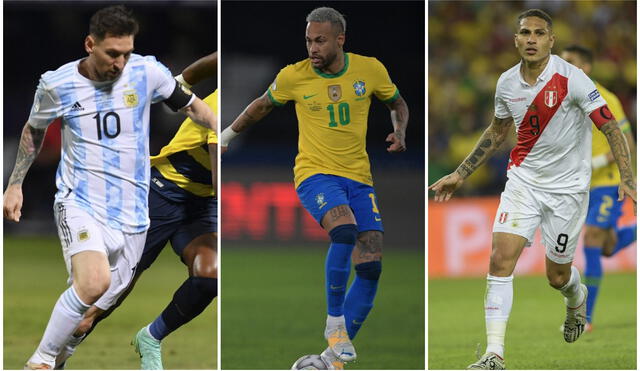 Lionel Messi, Neymar y las mejores figuras de Sudamérica jugarán en la fecha 9 de las Eliminatorias. Foto: composición AFP