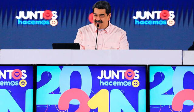 Nicolás Maduro celebró que las elecciones del 21 de noviembre serán “un triunfo total de la cultura política chavista”. Foto: EFE