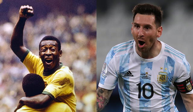 Lionel Messi a solo un gol de igualar a Pelé en la categoría de máximo goleador de selecciones sudamericanas. Foto: composición Nación/LR