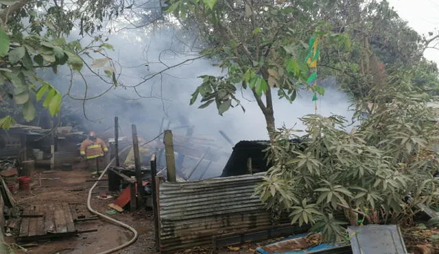 Más de una familia resultó damnificada debido a los incendios. Foto: Gobierno Regional Madre de Dios