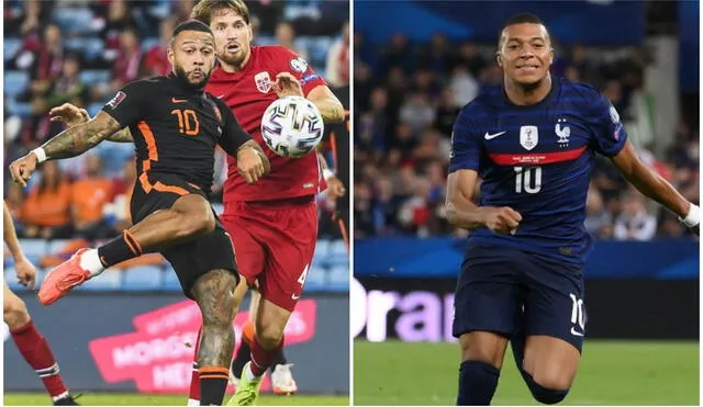 Estrellas como Kylian Mbappé y Memphis Depay jugarán este 4 de septiembre por las eliminatorias a Qatar 2022. Foto: AFP
