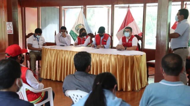 Ministro de Transportes, Juan Silva, se reunión con autoridades y representantes de la sociedad civil de Amazonas. Foto: Gobierno Regional Amazonas