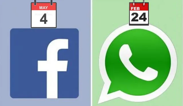 Pese a pertenecer a Facebook, WhatsApp muestra una fecha diferente. Foto: composición La República