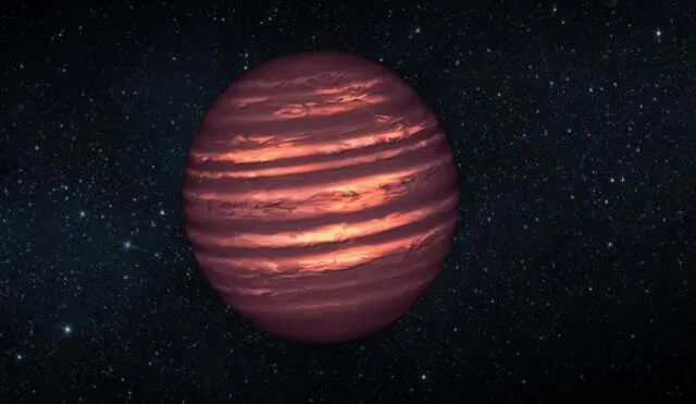 La ilustración muestra el aspecto que tendría una enana marrón, demasiado grande para ser un planeta y demasiado pequeña para ser una estrella. Foto: NASA