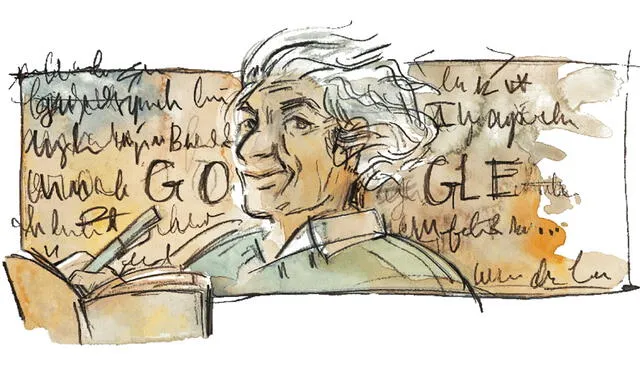 El poeta chileno es el protagonista del Doodle de hoy. Foto: captura Google