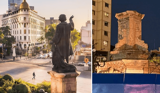 La estatua de Cristóbal Colón desembarcó en la costa de Veracruz en 1875. Fue donada por un empresario y banquero mexicano. Foto: composición/Joyas Fotográficas