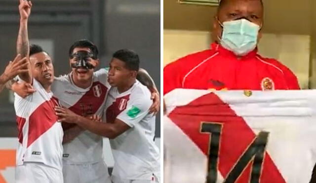 Lapadula portó la '14' tras el regreso de Paolo Guerrero a la selección peruana. Foto: captura Movistar Deportes/Twitter