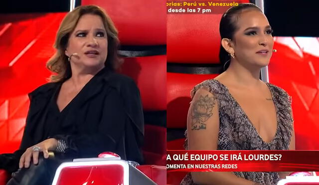 Lucía Galán impactada por actitud de Daniela Darcourt en La voz senior. Foto: captura de Latina