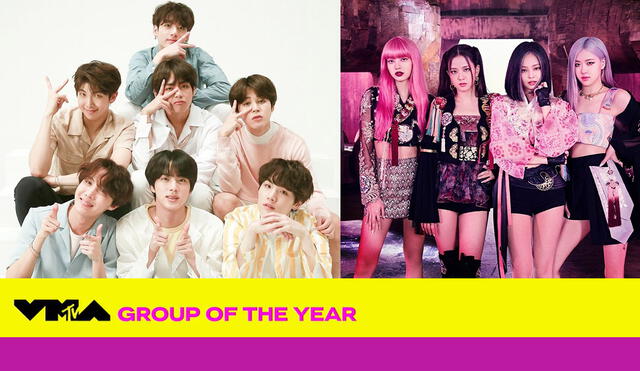 Fans de BTS y BLACKPINK pueden asegurar un VMA para su grupo favorito en votación de un solo día. Foto: composición MTV