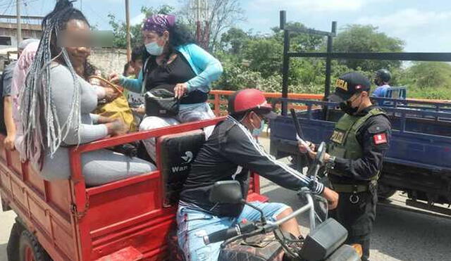 PNP intervino a migrantes que ingresaron irregularmente al Perú. Foto: Policía